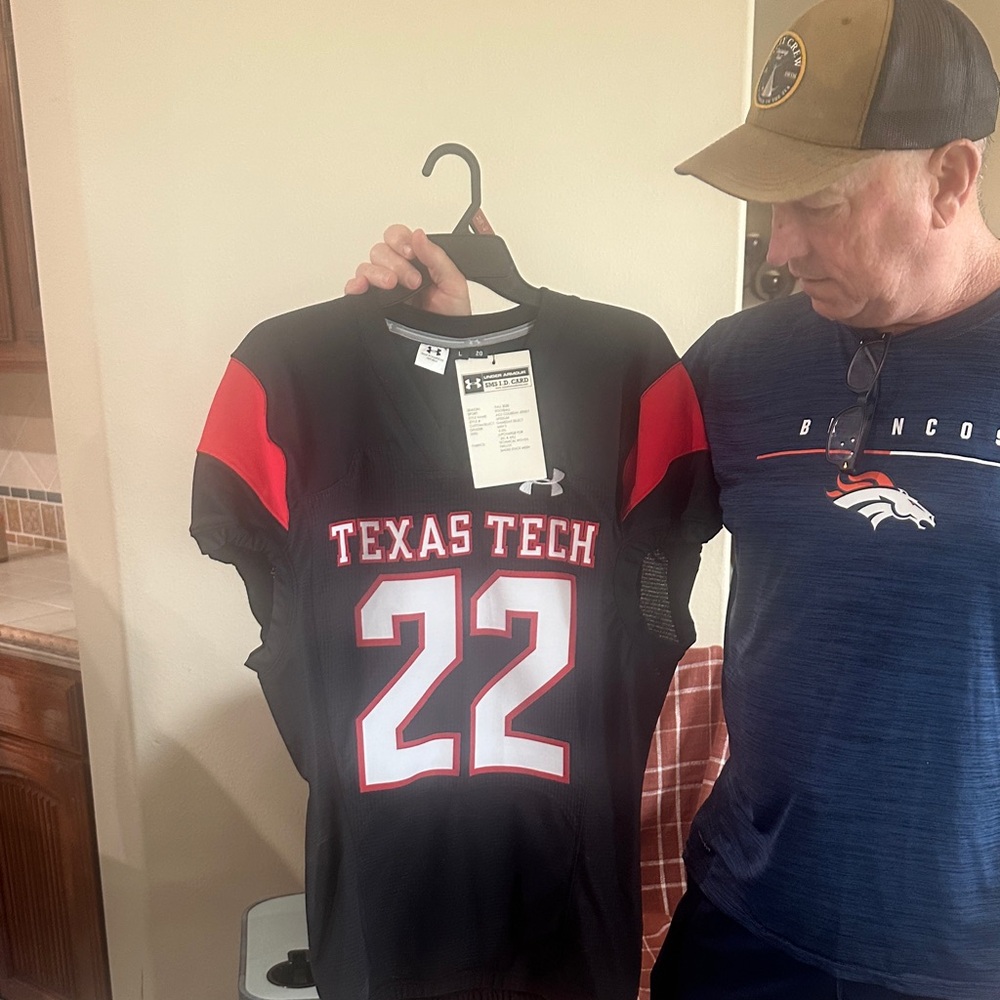 Under Armour Texas Tech Black and Red Jersey